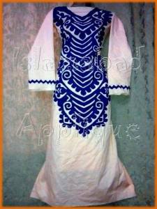 3 piece applique work suit Hand made suit Price: 6500 RS Stuff: Cotton and linen 
